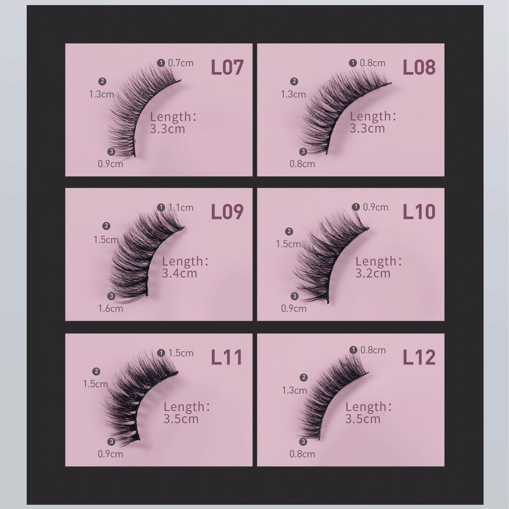 IMAGIC 10 PCS Natural Eyelashes 3D False Eyelashes Long Bulky Thick Eye ...