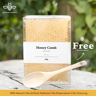 Madu Sarang | Behive Honey Comb (500g) HALAL 蜂巢蜜 [Free Wooden Spoon]