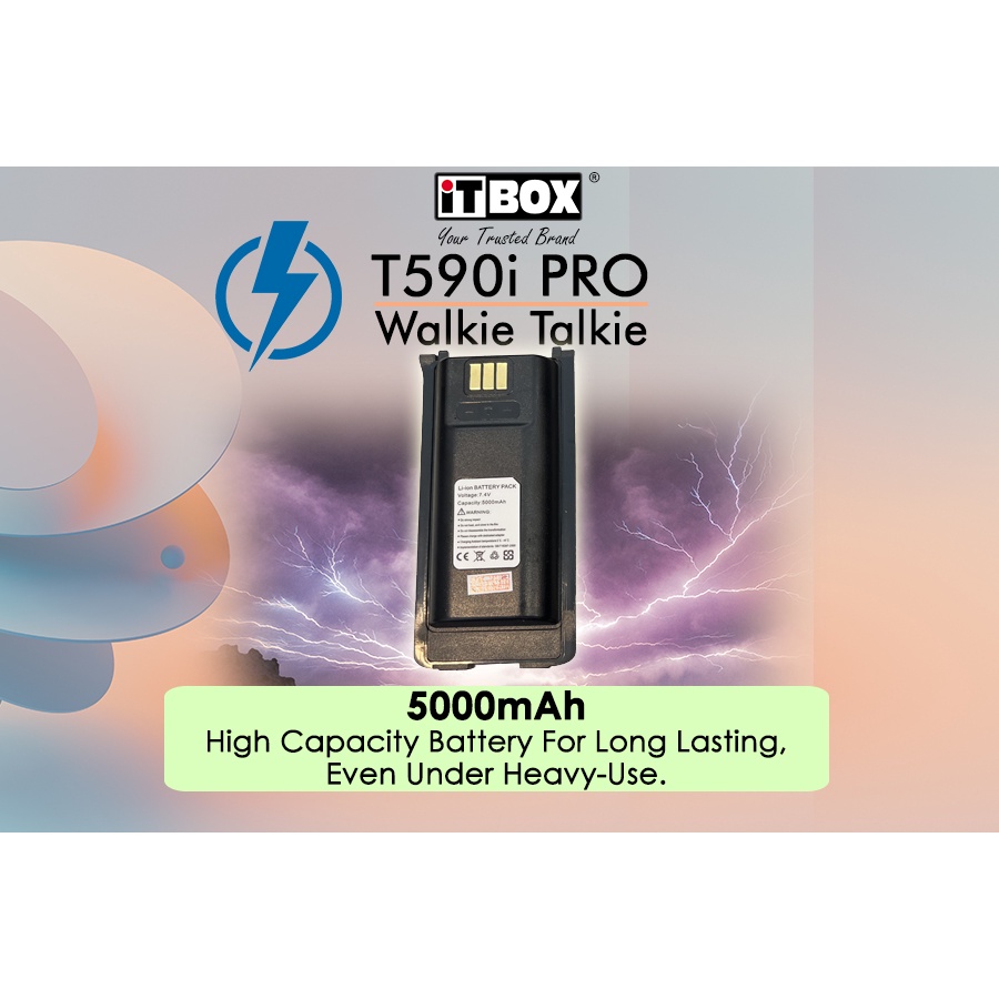 iTBOX T590i Pro Walkie Talkie UHF Radio Portable 400-480MHz Professional FM Transceiver