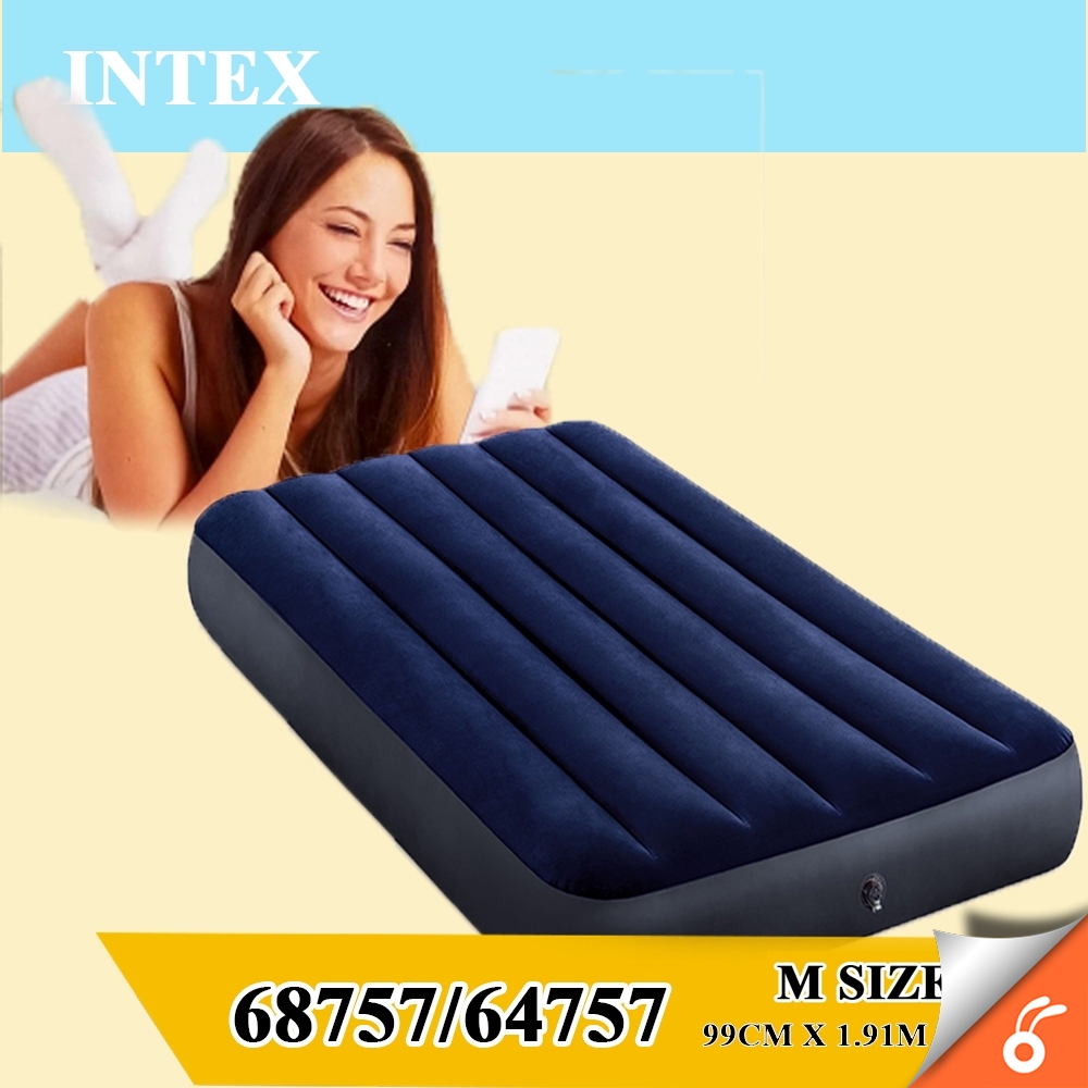 6006 INTEX M Size Twin 68757/64757 Inflatable Air Bed Mattress Shopee