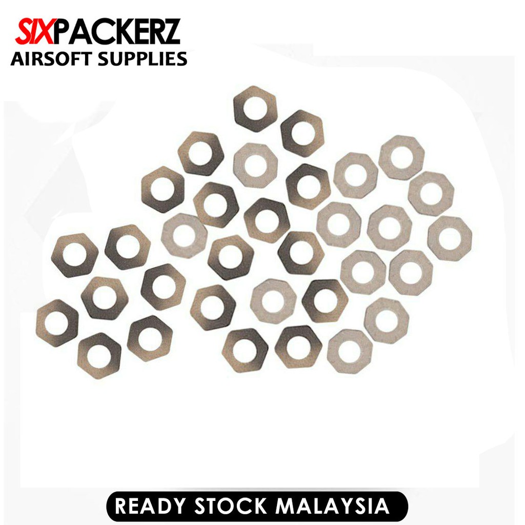 SHS Gear Shim Set (0.1mm, 0.15mm, 0.2mm) for Airsoft AEG Gearbox