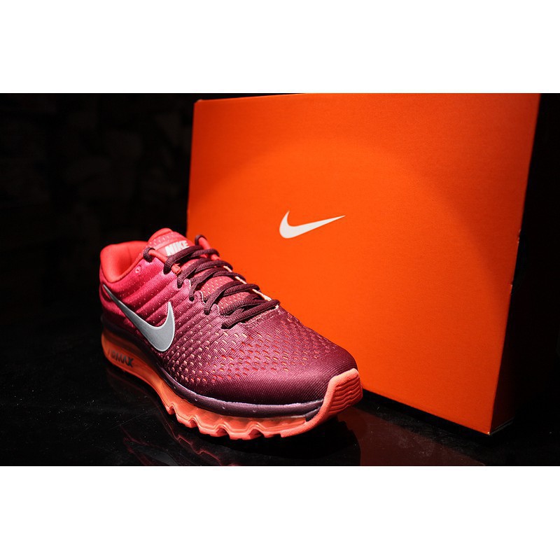 lh*Ready stock Nike Air Max 2017 dark red men's and women's running shoes lh*Ready stock Nike Air Max 2017 dark red men's and women's running shoes