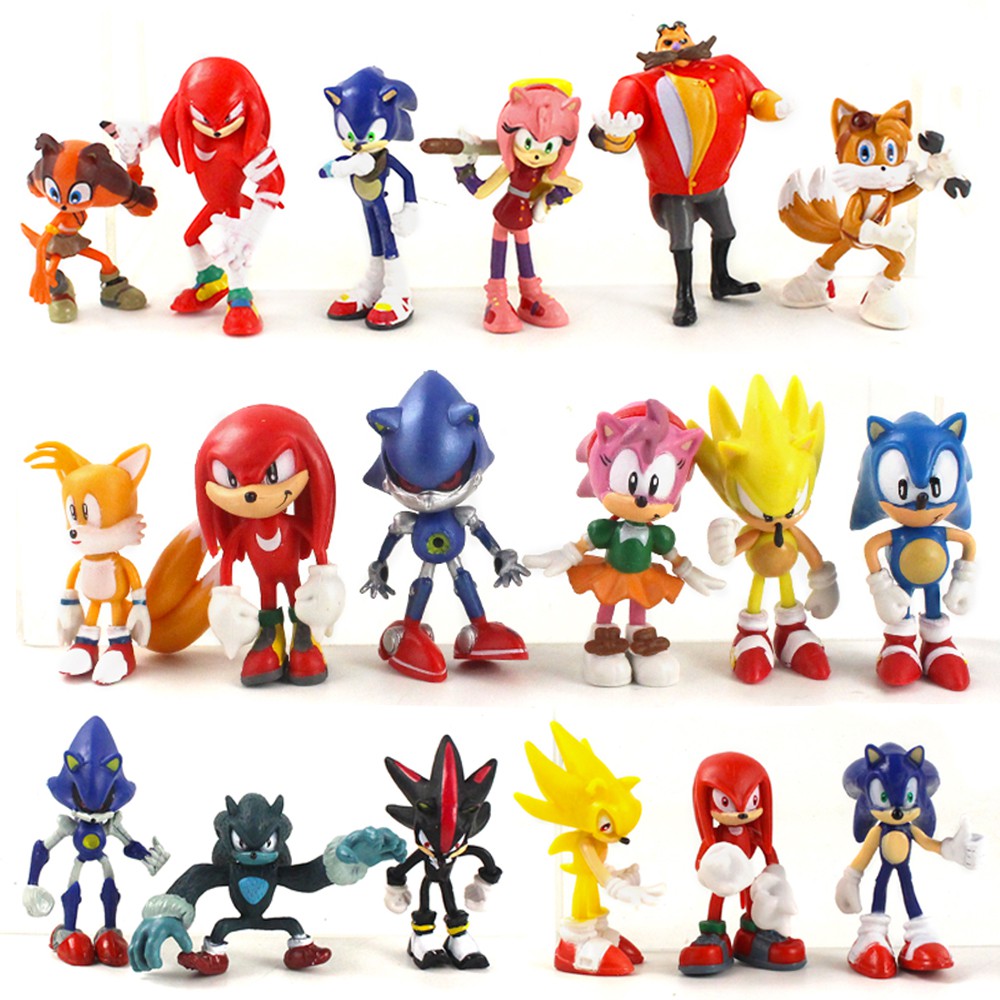 Sonic Action Figure Super Sonic Tails Knuckles Silver Amy Jakks | Hot ...