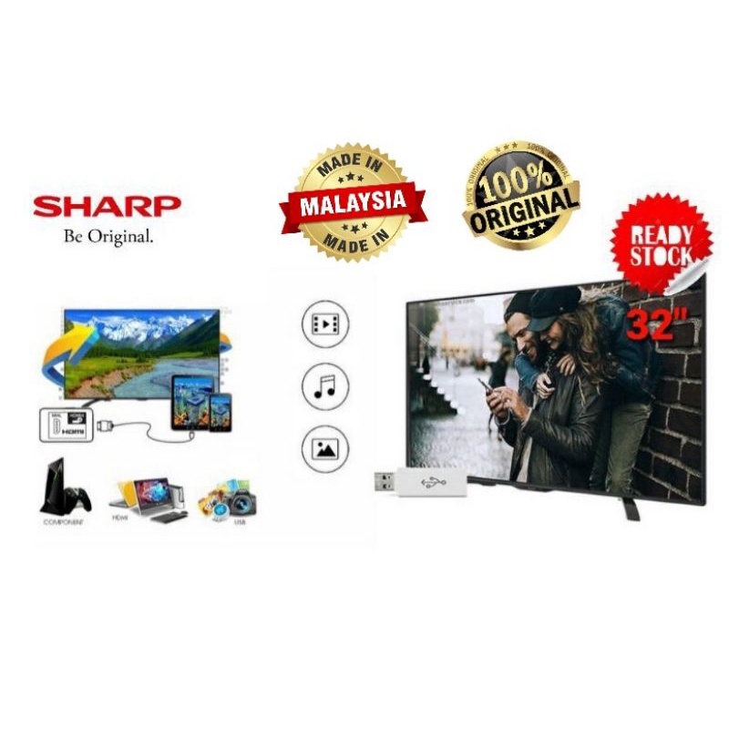 Sharp Led Tv 32 Inch Digital Mytv Mypreview 32bd1x Shopee Malaysia 2167