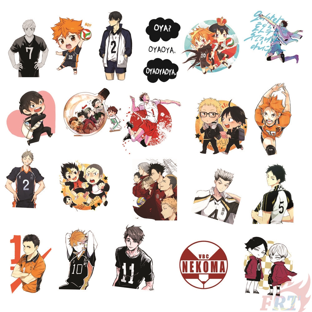 haikyuu series 04 anime shoyo hinata tobio kageyama stickers 50pcs set diy fashion doodle decals stickers shopee malaysia