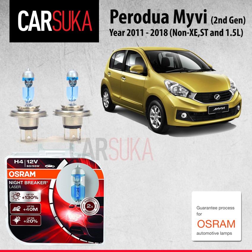 OSRAM Head Lamp Headlights for Perodua Myvi Icon 2nd Gen 1 