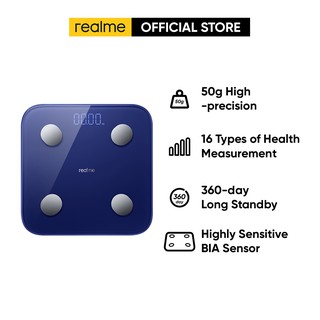 realme Smart Scale [1 to 1 Exchange in 1 year Warranty Period] High-Precision 16 Types of Health Measurement (50g)