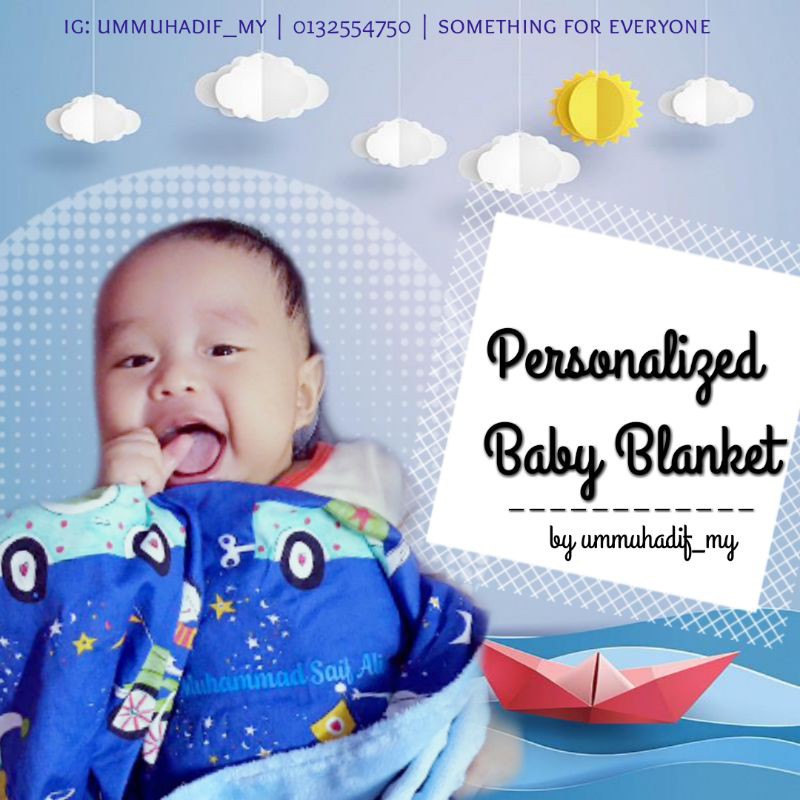 Personalized Baby Blanket [ HANDMADE ] | Selimut Baby berNama