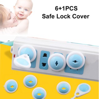 6PCS Security Child Electric Socket Outlet Plug Two Phase Safe Lock Cover Baby Kids Safety