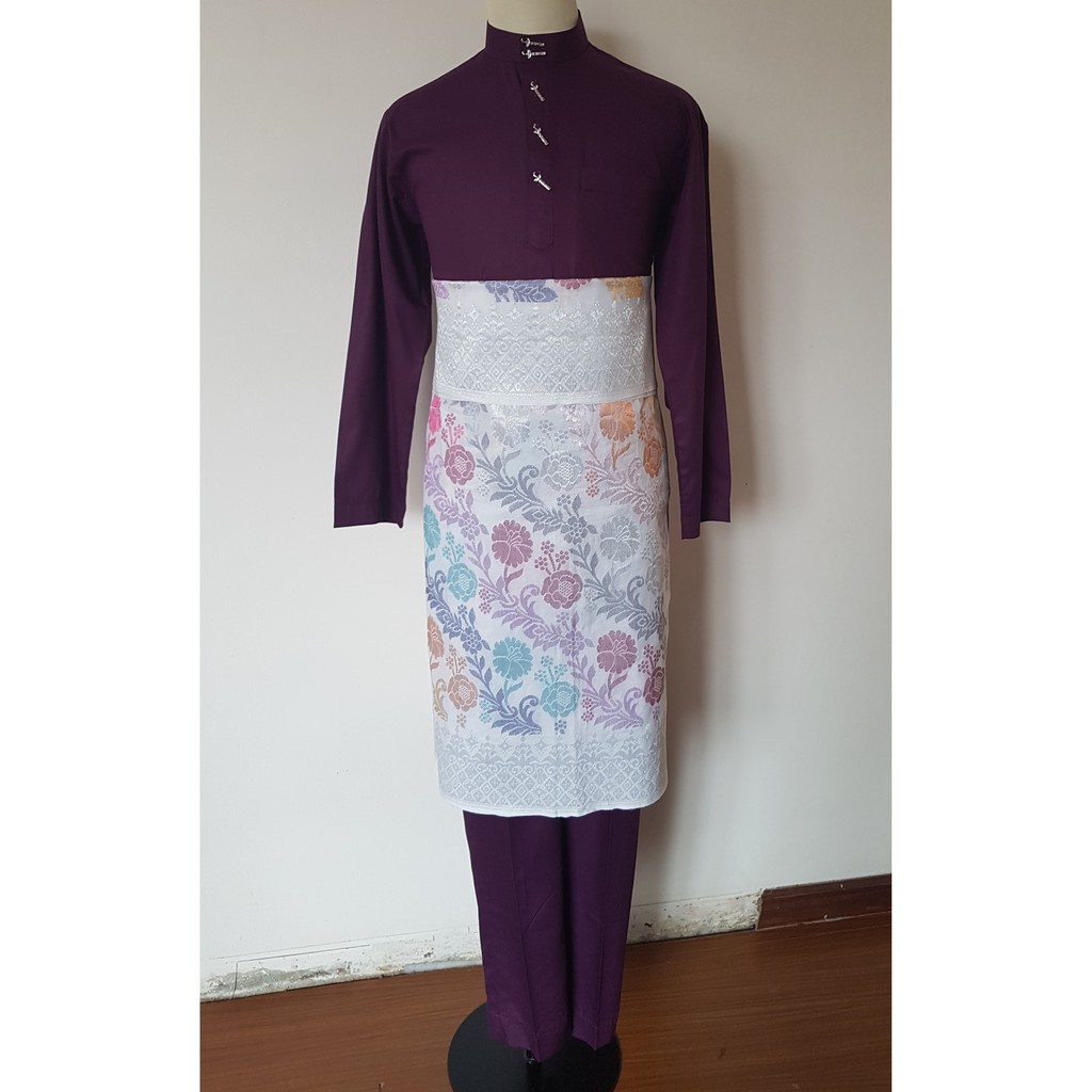  Baju  Melayu  Lelaki  Warna  Ungu  BAJUKU