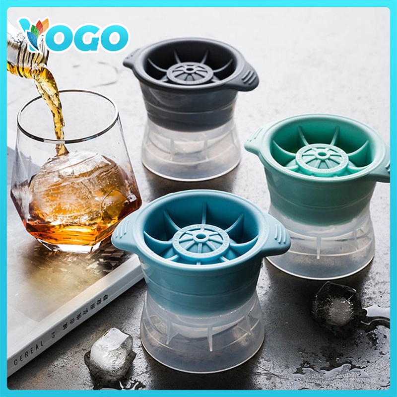 YOGO Ice Cube/Ice Ball Maker Mold Silicone Spherical Ice Cube Mould Whiskey Ice Ball Maker Ketulan ais Pembuat ais