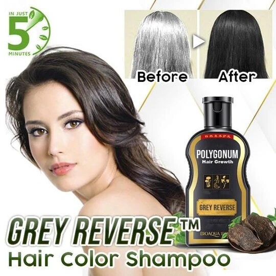 Polygonum shampoo reverse grey hair rambut putih hitam 200ml | Shopee ...