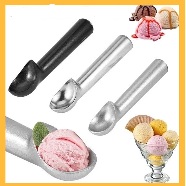 Anti-Freeze Aluminum Alloy Ice Cream Ball Shape Scoop With Long Handle / Non-stick Ice Cream Ball Scoop AIs Kream Skop