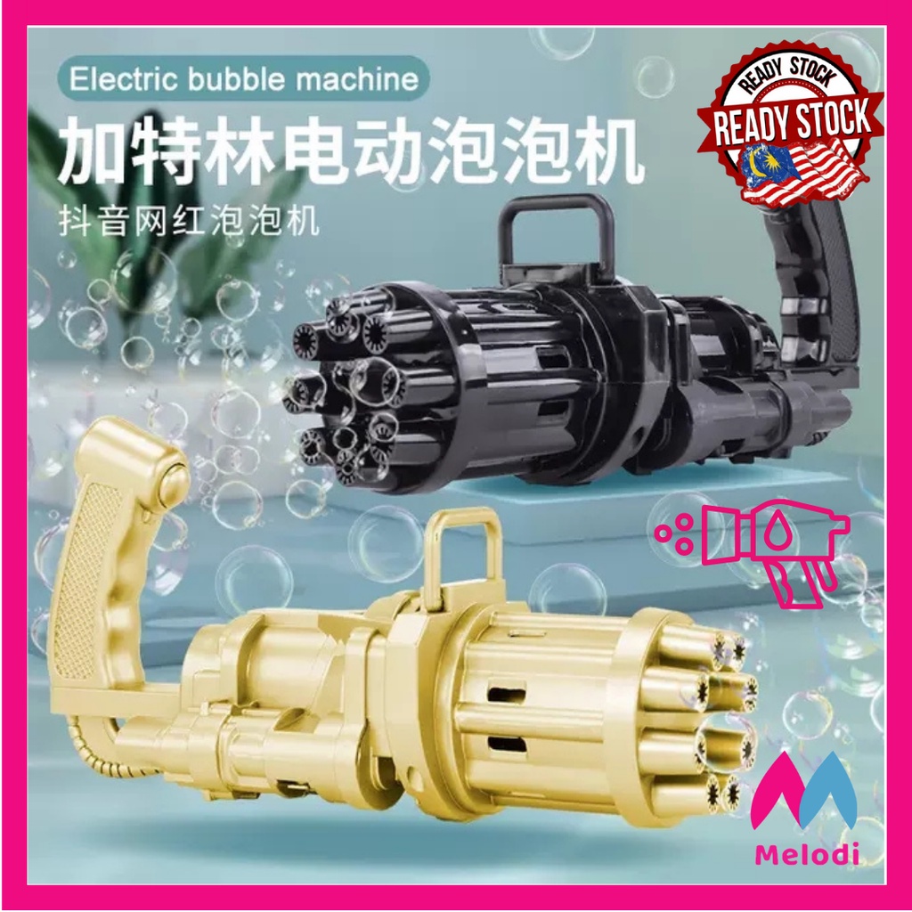 [Ready Stock!!!] TIKTOK Gatling Bubble Gun With Bubble