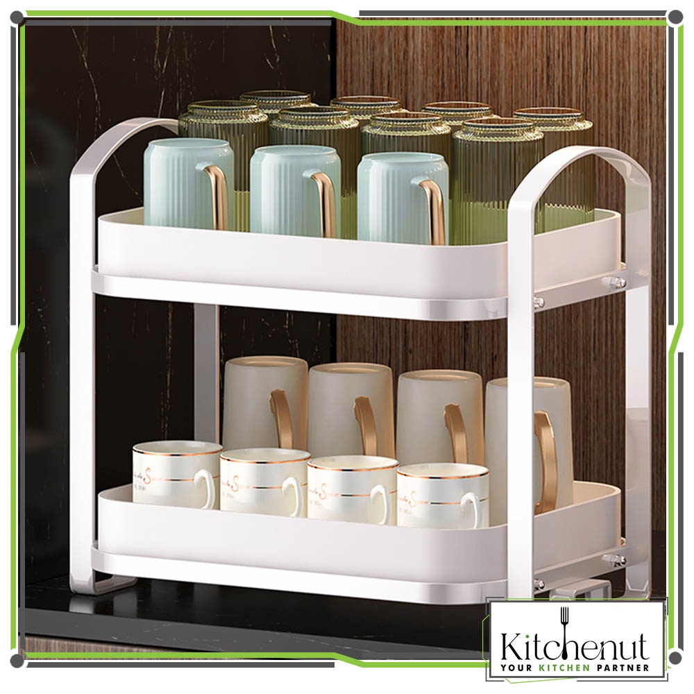 Kitchenut Detachable Cup Holder Double Layer Cup Rack Mini Rack Kitchen