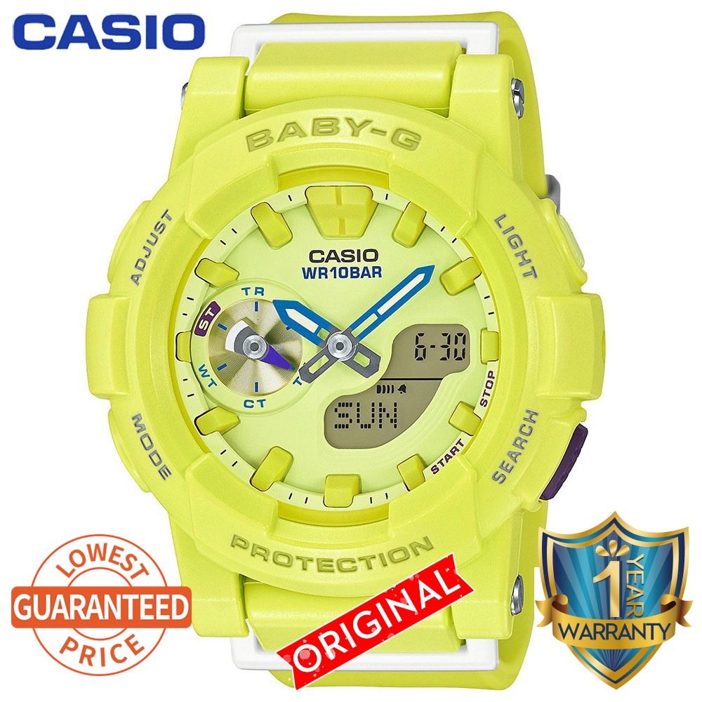 baby g yellow watch