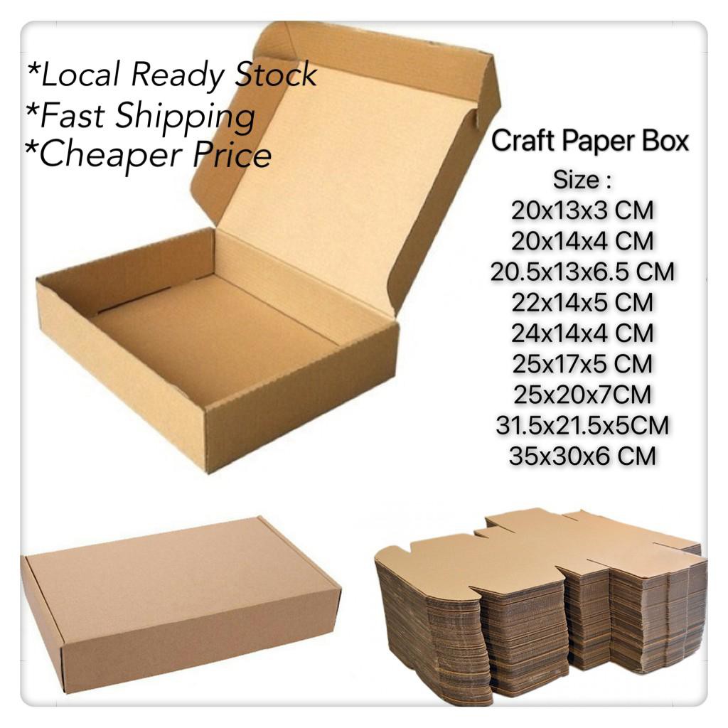 3A Brown Small Craft Paper Box Packing Box Carton **MINIMUM 10 PCS Per