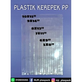 500gm Plastik Kerepek PP Cap Ketam/ Plastik Tebal Kerepek 5" × 8