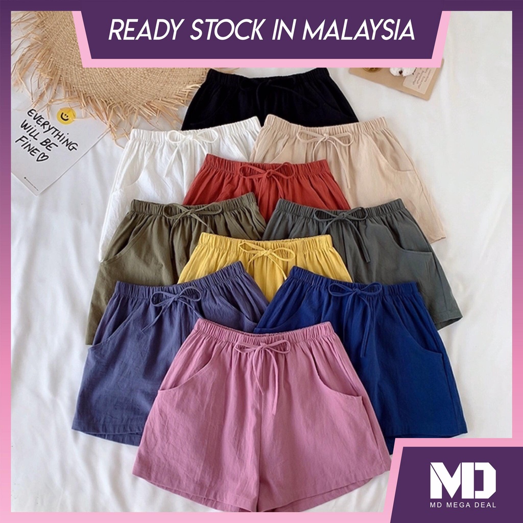 《Mega Deal》Korean Women Woven Tie Pants Summer Casual Shorts High Waist Short Sport Ins Tide Student Girl Pants