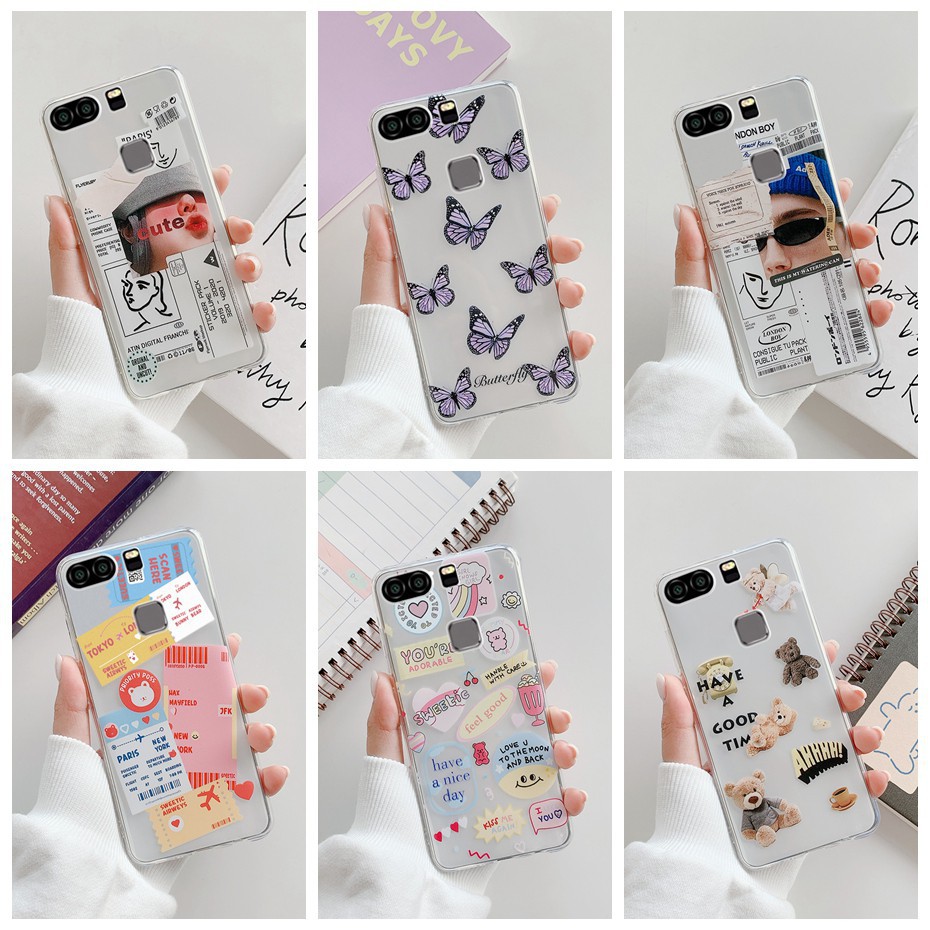 Opmerkelijk produceren absorptie Huawei P9 P9 Plus Case Casing Clear Cute Printed Soft Silicone TPU Cover  Phone Case | Shopee Malaysia