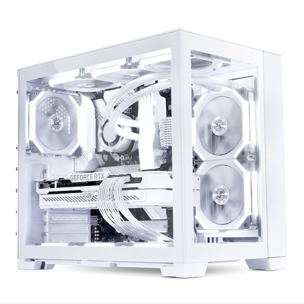 LIAN LI O11D MINIW White SPCC Aluminum Tempered Glass ATX Mini Tower