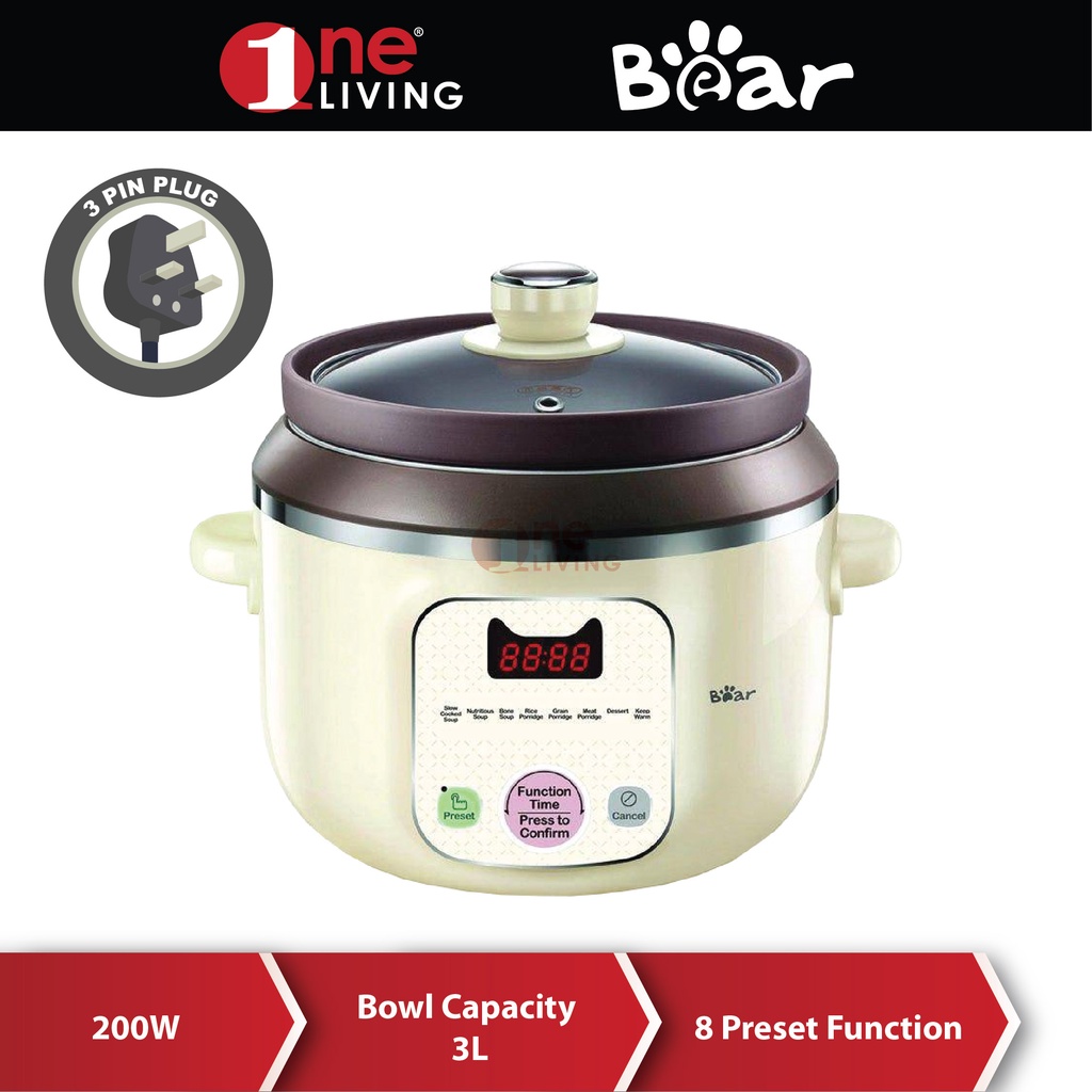 Bear 3L Multi-function Electric Slow Cooker DDG-D30C1