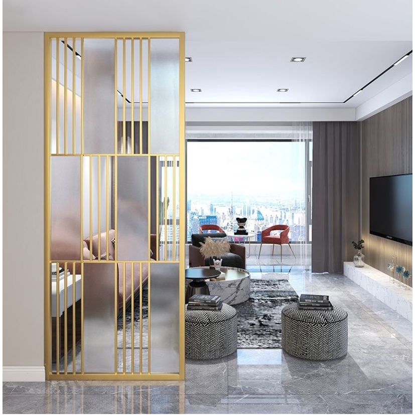 metal-partition-with-tempered-glass-screen-divider-living-room