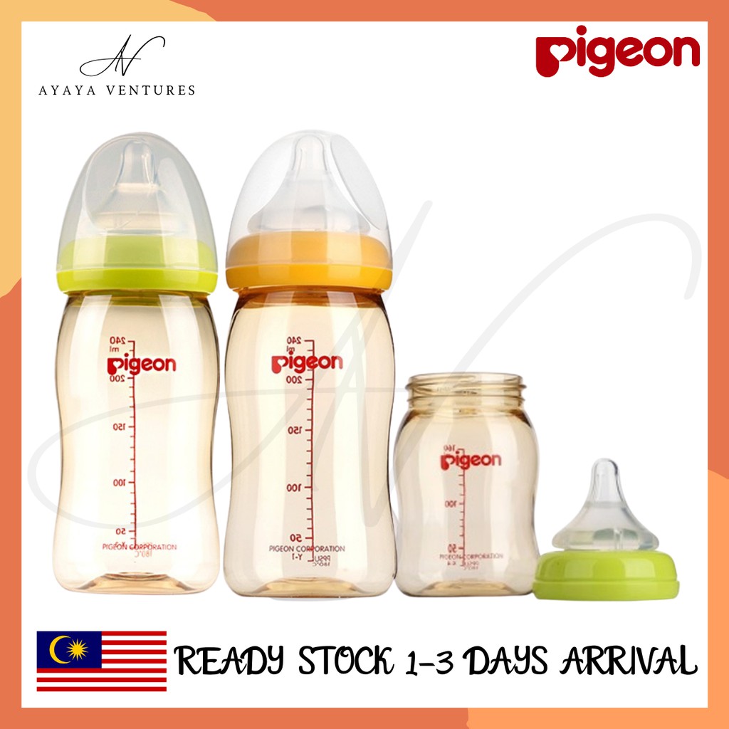 Original Pigeon Milk Bottle Botol Susu Wide Neck Nursing Feeding Ppsu Anti Colic Newborn Baby Antiflatulence 160ml 240ml Shopee Malaysia