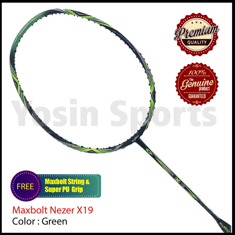 Details about   Maxbolt Nexer X19 Red Super Light at 65g Badminton Racket FREE String & Grip 
