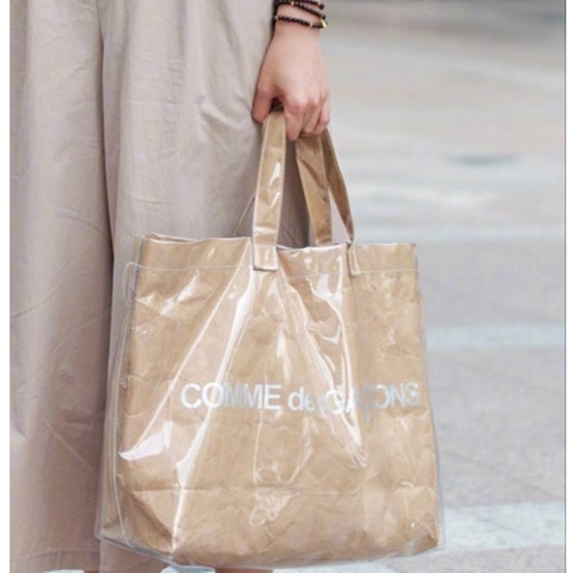 cdg plastic tote bag