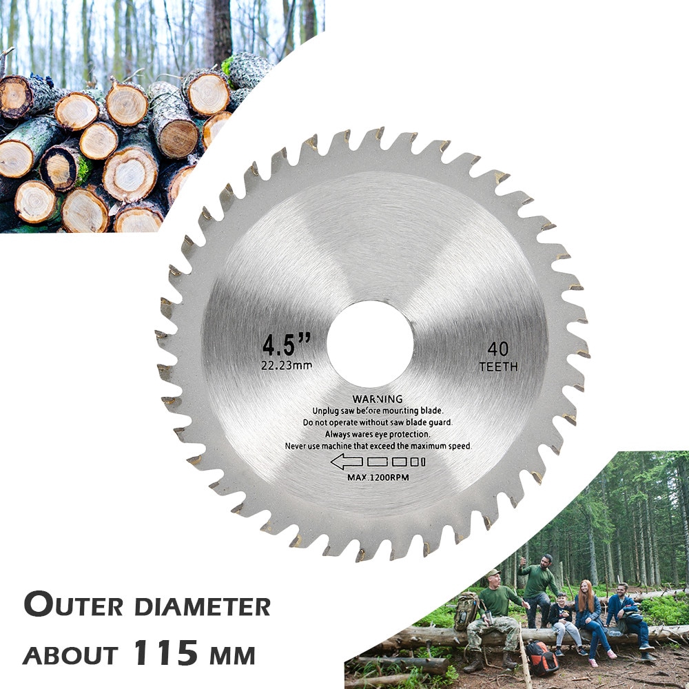 4.5inch 40 Teeth Carbide Saw Blade Disc For Angle Grinder Wood Cutting Carving