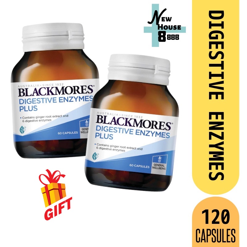 Blackmores Digestive Enzymes Plus 60 CAPSULES / 60 CAPSULES X 2 BOTTLE