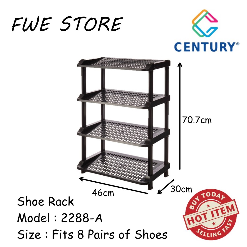 Century 4 Tier Shoe Rack Shoe Storage Shelf Storage 2288 A Shopee Malaysia