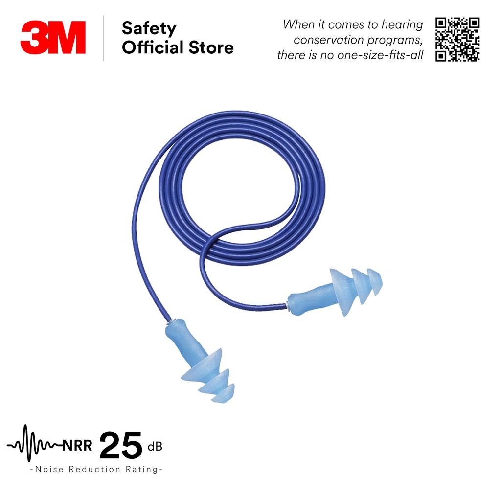 3M 1292 Reusable Earplugs/ Corded Earplug/ NRR 25 dB/EP_ PSD_ | Shopee ...