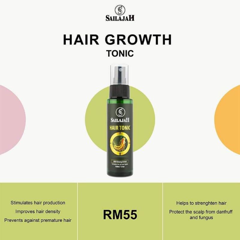 Sailajah Hair Growth Tonic + Free Gift 🎁 Shopee Malaysia