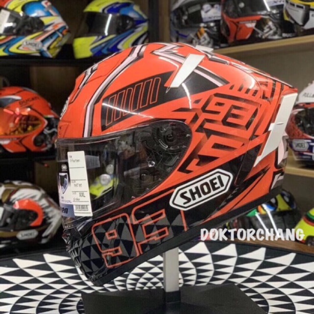 Shoei X-14 X- Fourteen Marquez 4 Helmet (Red) 1:1 | Shopee Malaysia