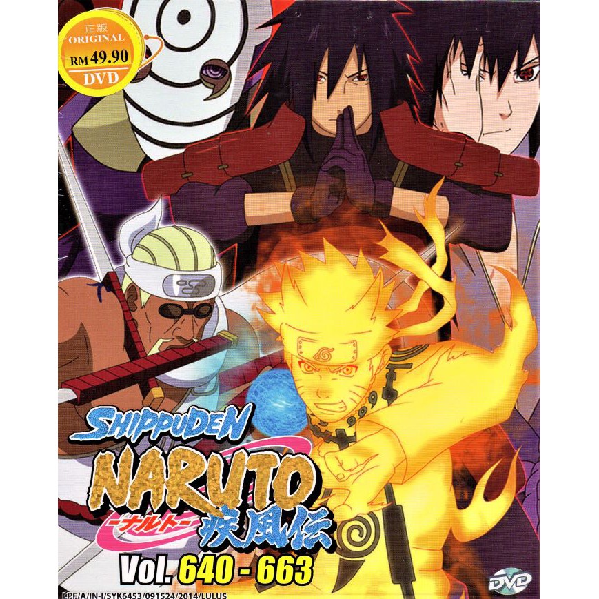 Naruto Shippuden Vol 640 663 6 Dvd Shopee Malaysia