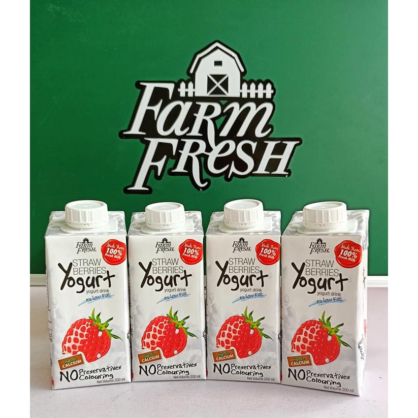 FARM FRESH STRAWBERRY YOGURT MILK FARM FRESH 200ML UHT FRESH FARMFRESH ...