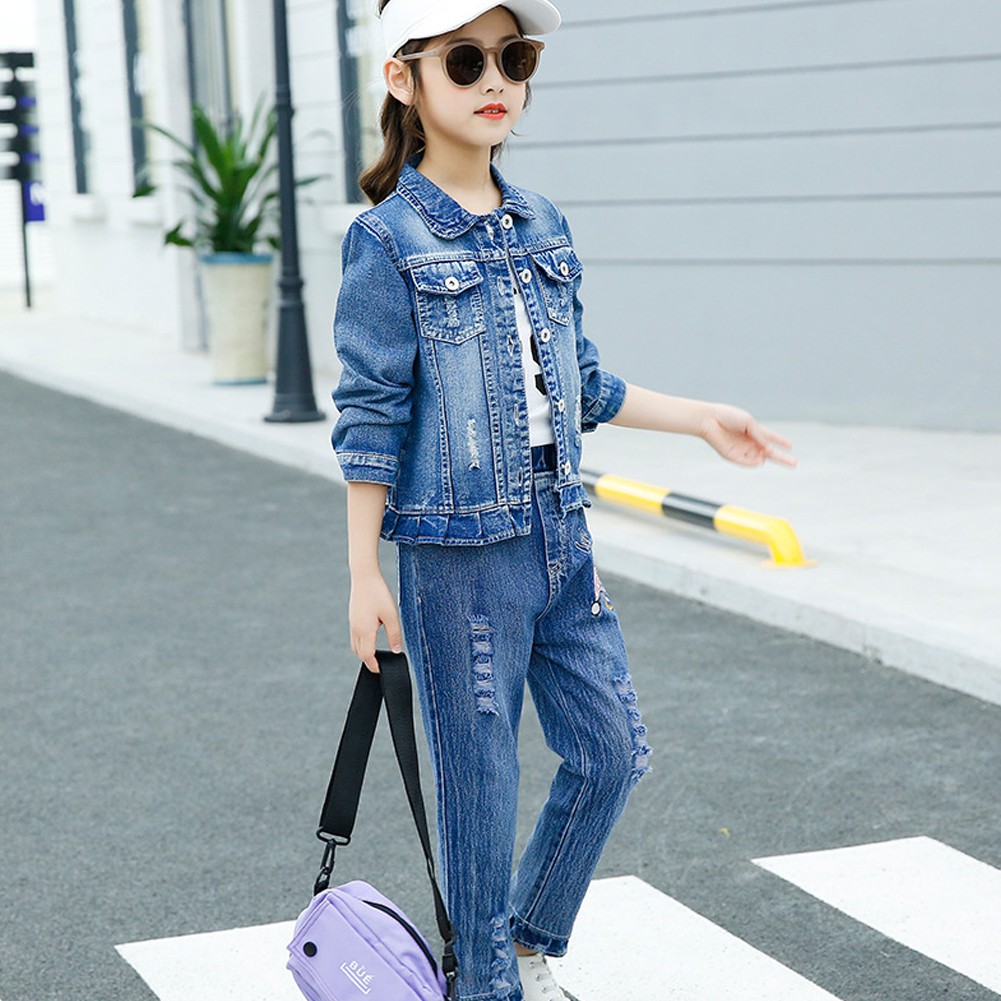 denim suits for ladies