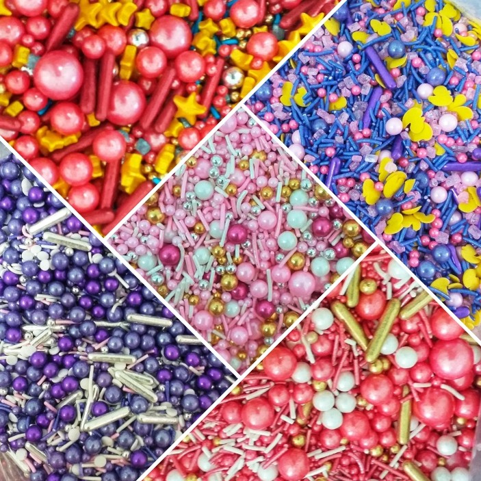 STOCK CLEARANCE Cake Sprinkle Sugar Deco Manik Cake Cake Topper Sugar