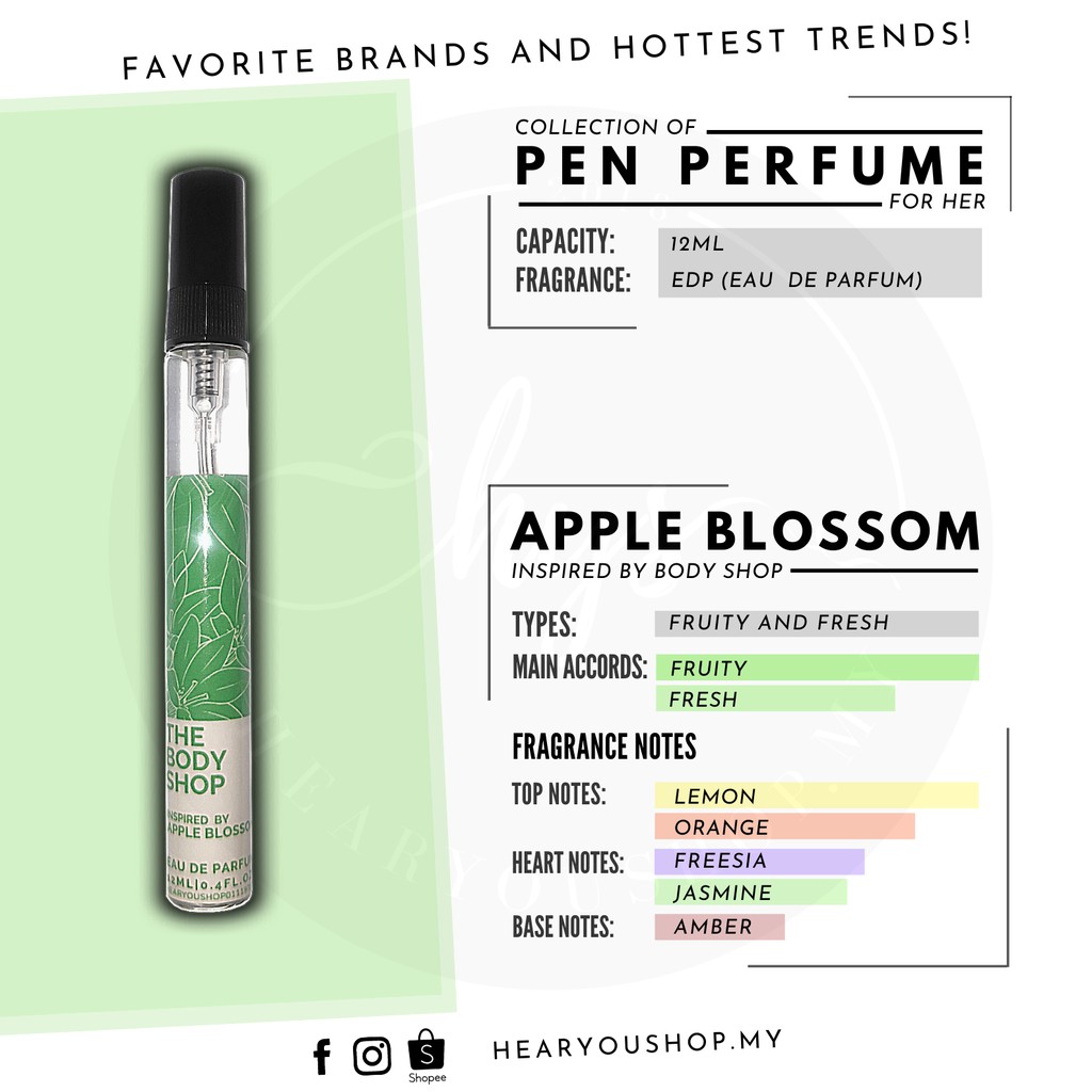 Pen Perfume 12ml Viral Ready Stock High Quality For Her Him Shopee Malaysia