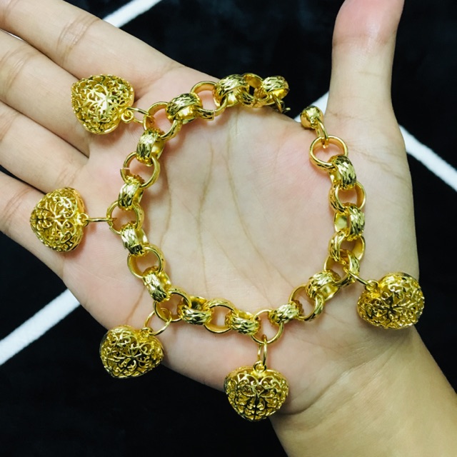 Emas Bangkok Rantai Tangan Kendi Love 5 Shopee Malaysia