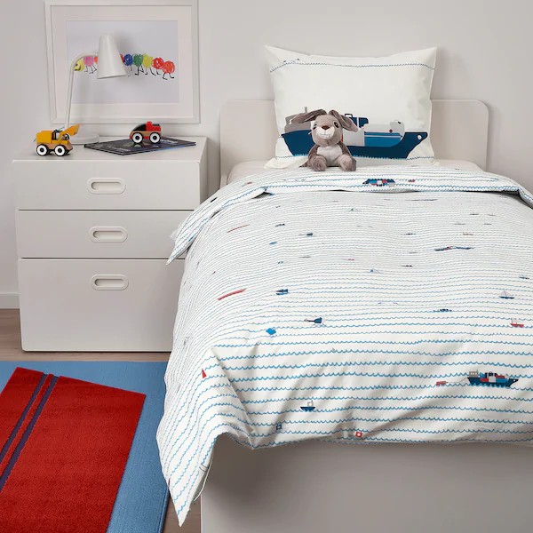 Ikea Upptag Children Kids Quilt Cover And Pillowcase Boy Bedsheet