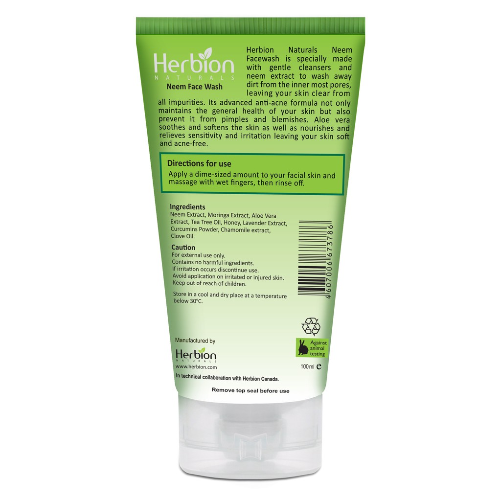 herbion neem face wash