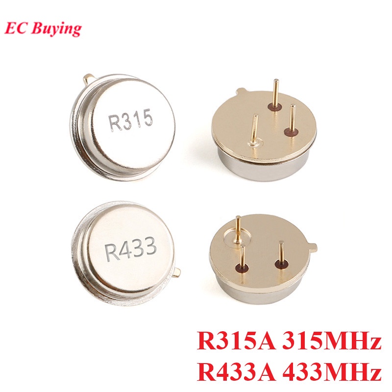 5pcs 315 433MHz Resonator Crystal Oscillator R315A R433A Quartz Through