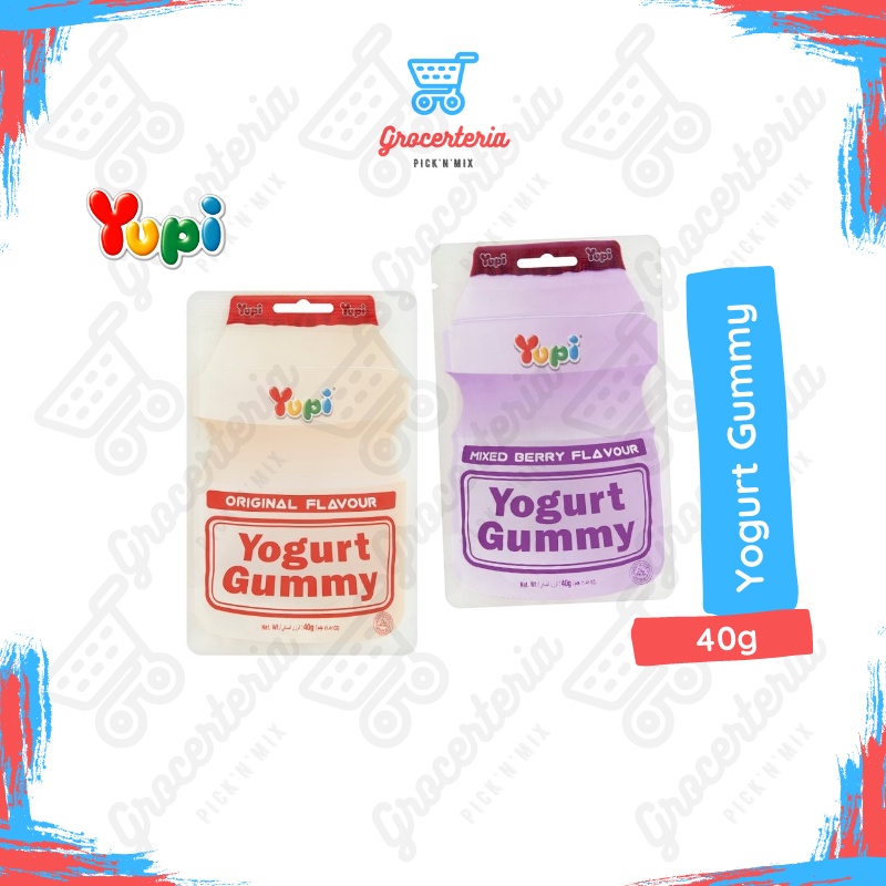 (Halal) YUPI YOGURT GUMMY (Original / Mixed Berry) 40g Shopee Malaysia