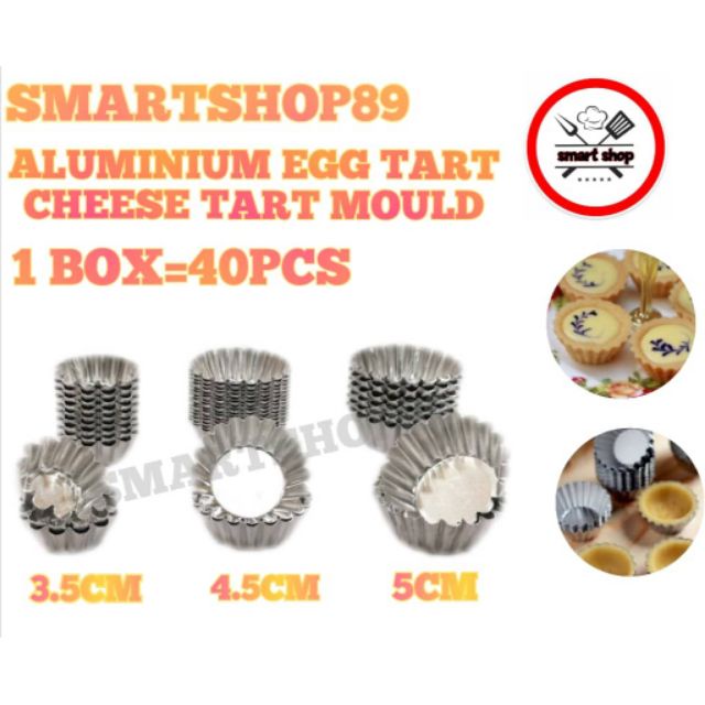 3.5CM /4.5CM / 5CM 8CM Aluminium Egg Tart Mould/ Shell Tart Mould