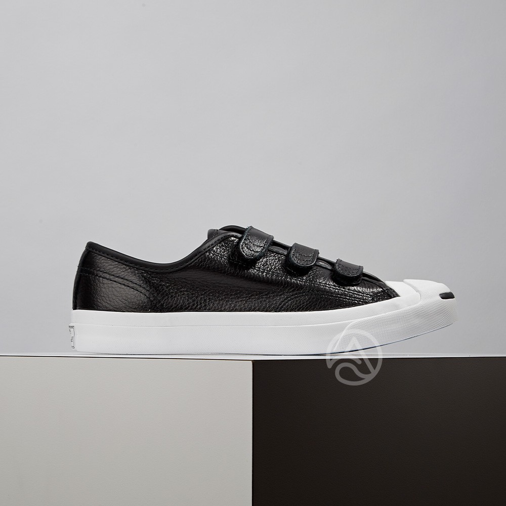 converse jack purcell leather 3 strap white
