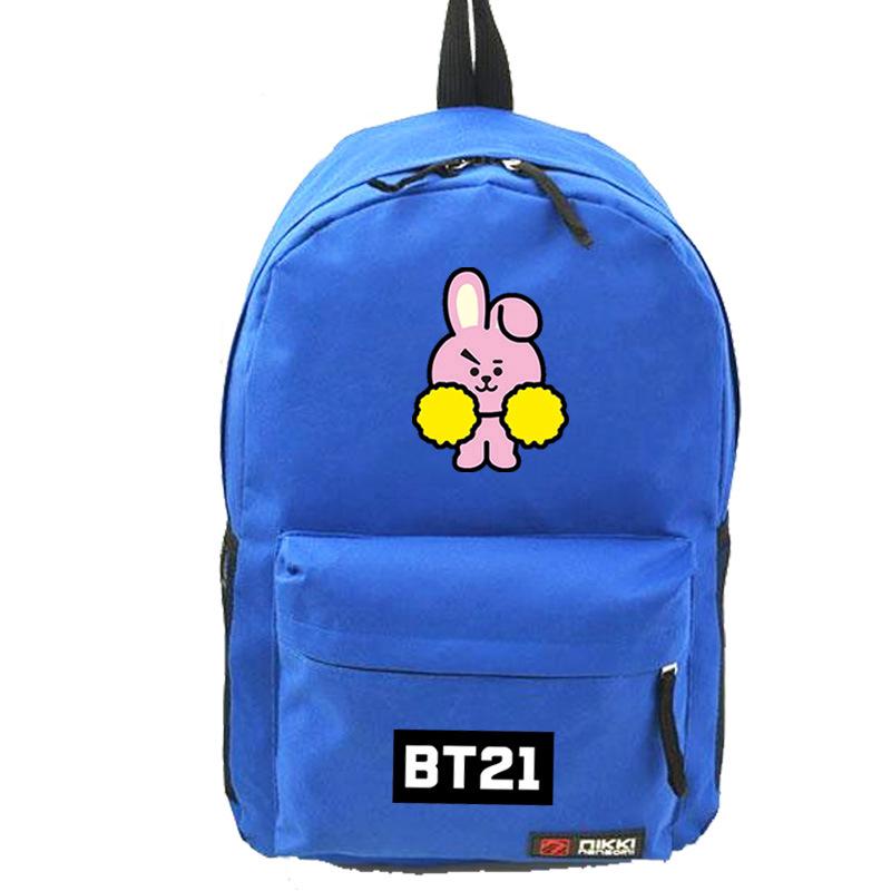 KPOP BTS BT21  Shoulder Bags Support Backpack  Cute Student 