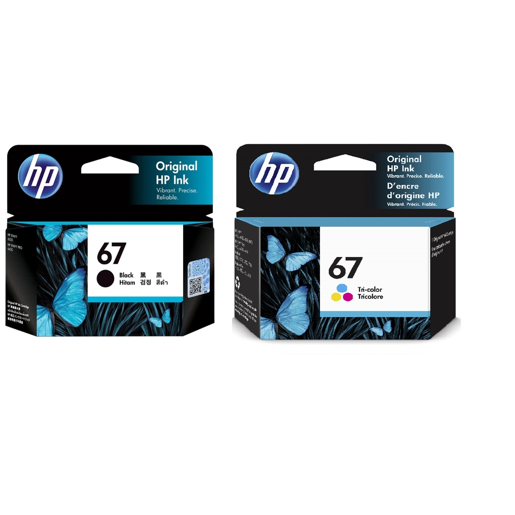 HP 67 Black/TriColor Ink Cartridge For Printer HP2722 Shopee Malaysia